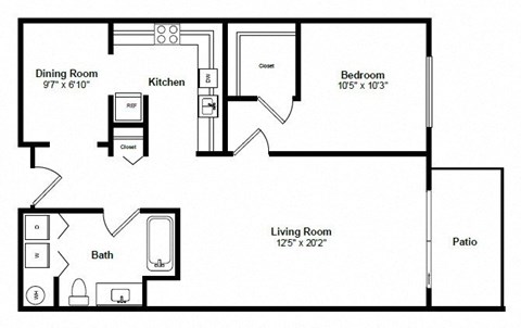 Barbados 2d Floor Plan at Tera Apartments Kirkland, WA